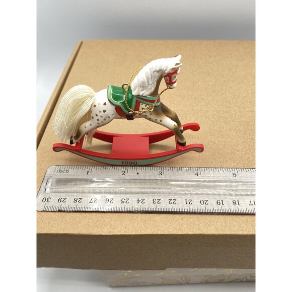 Hallmark 1990 Keepsake Christmas Ornament ROCKING HORSE  # 10 Vintage - Picture 4 of 5